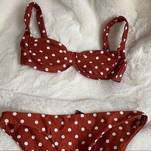 Same Swim polka dot bikini TOP ONLY